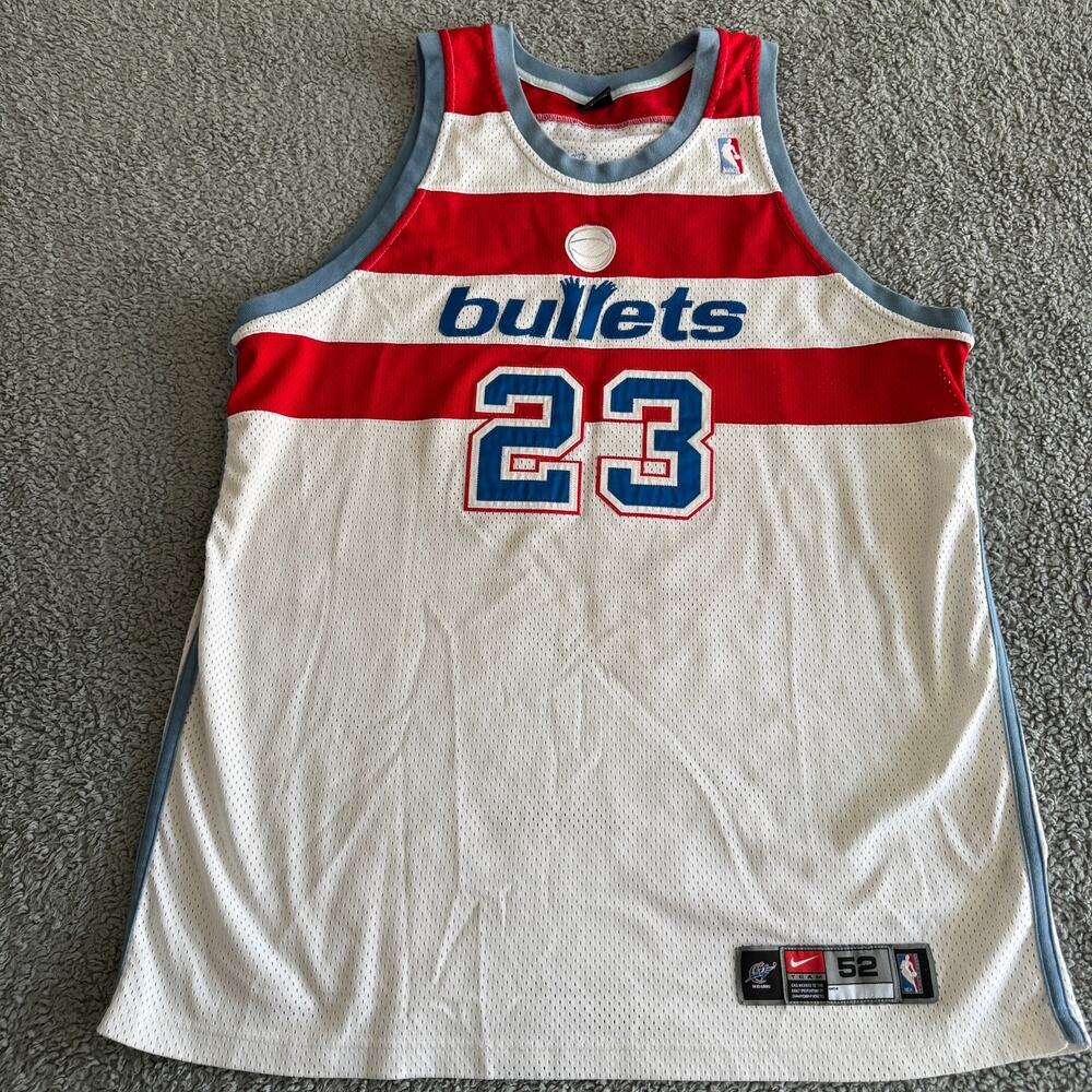 Vintage Nike Michael Jordan Washington Wizards Bullets Authentic Jersey 52 READ